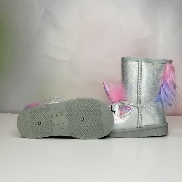 Toddler 3D Cozy Glitter Unicorn Boots Size 7T Brand New - Picture 8 of 8